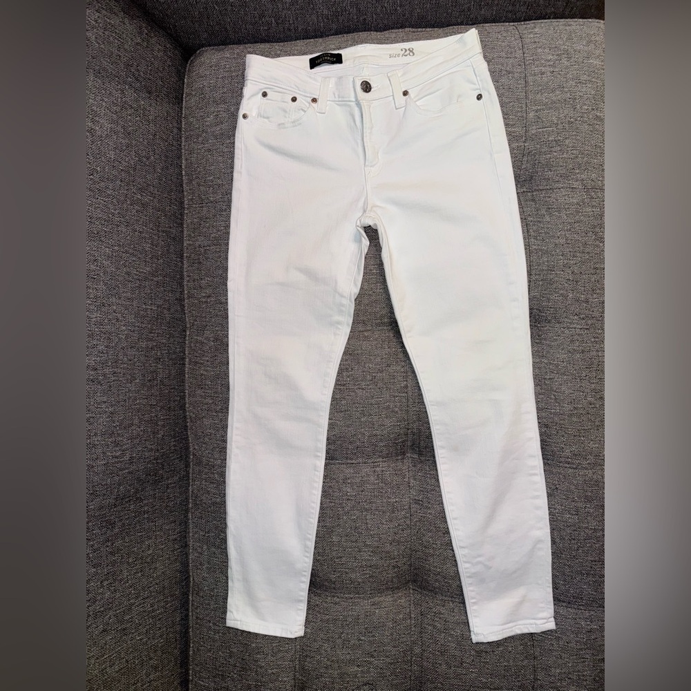 J. Crew Toothpick White Skinny Jeans